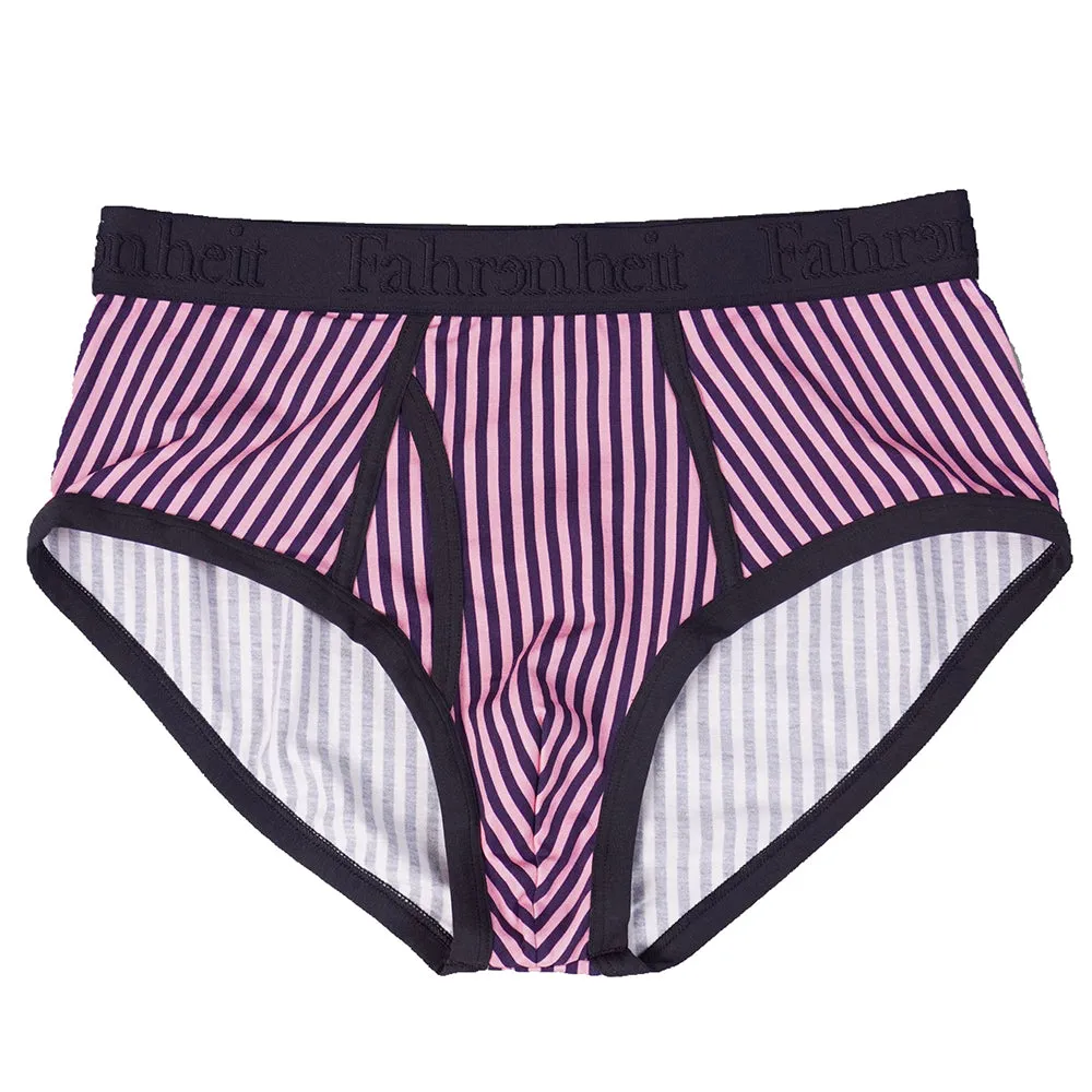 Wayne Brief | Vertical Stripe Pink/Navy