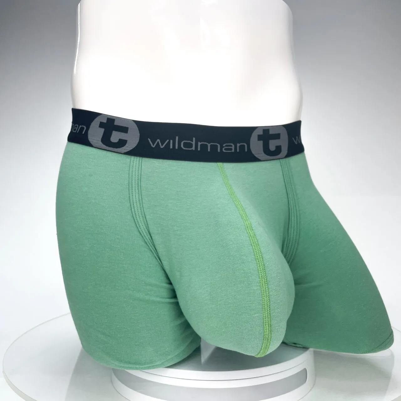 WildmanT Cotton Monster Cock 5" Inseam Boxer Green