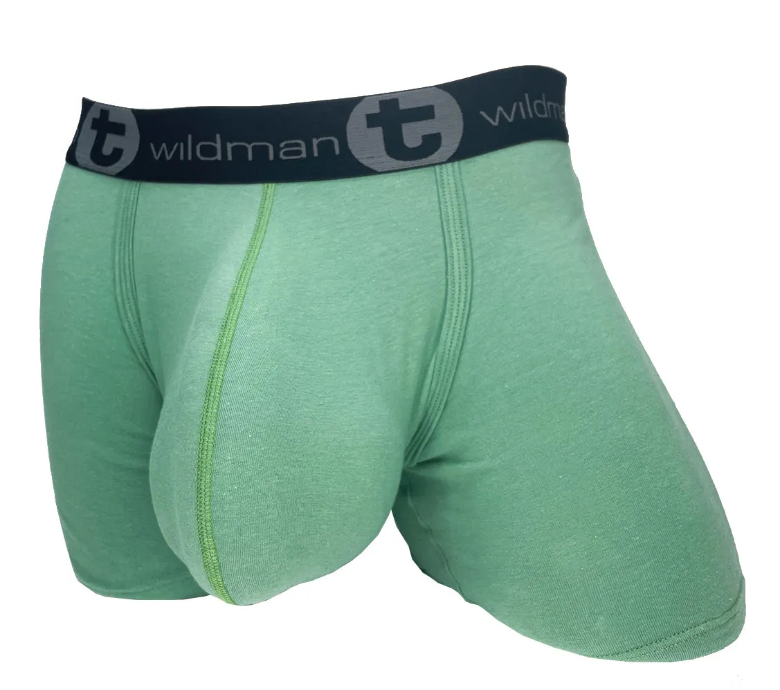 WildmanT Cotton Monster Cock 5" Inseam Boxer Green