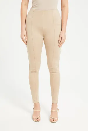 Women Beige Leggings