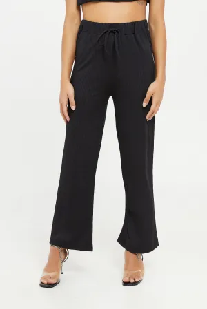 Women Black Straight Leg Trouser