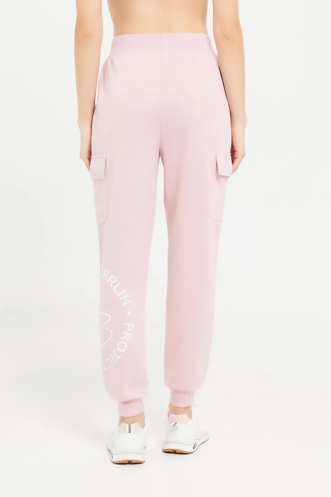 Women Pink Jogger With Utility Pockets