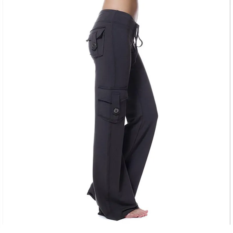 Women's Drawstring Elastic High Waist Casual Fashion Cargo Trousers