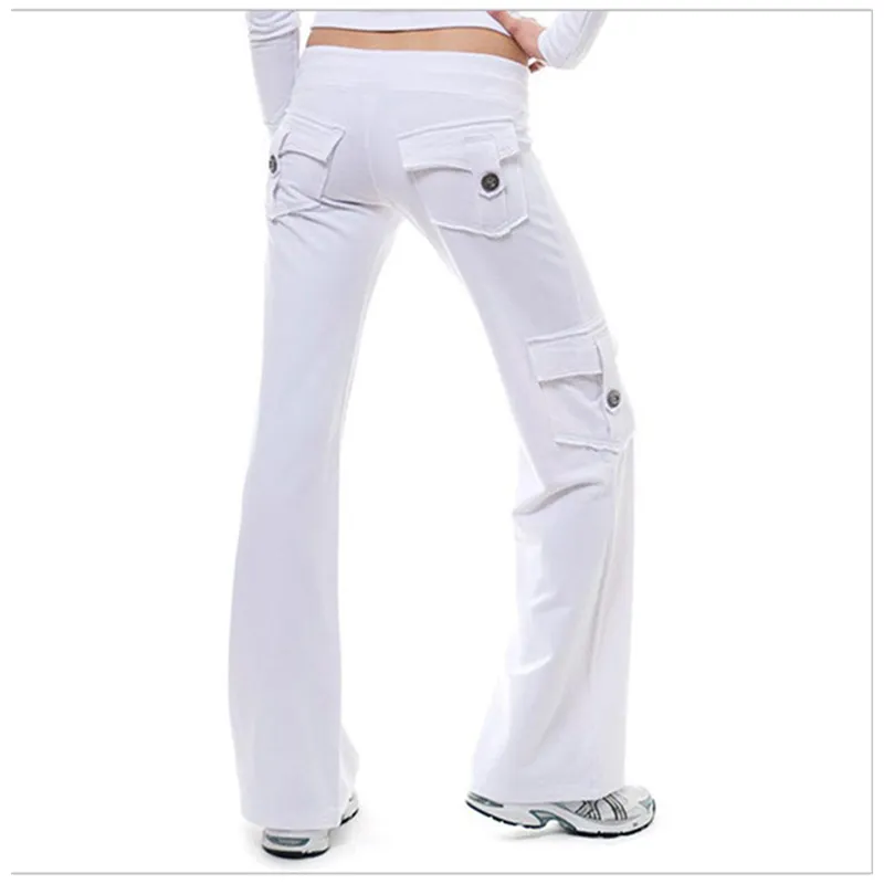 Women's Drawstring Elastic High Waist Casual Fashion Cargo Trousers