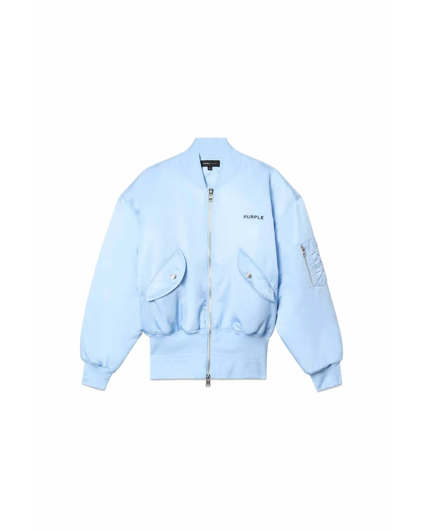 Wordmark Bomber Jacket - Light Blue