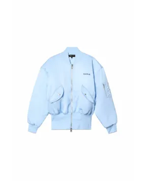 Wordmark Bomber Jacket - Light Blue