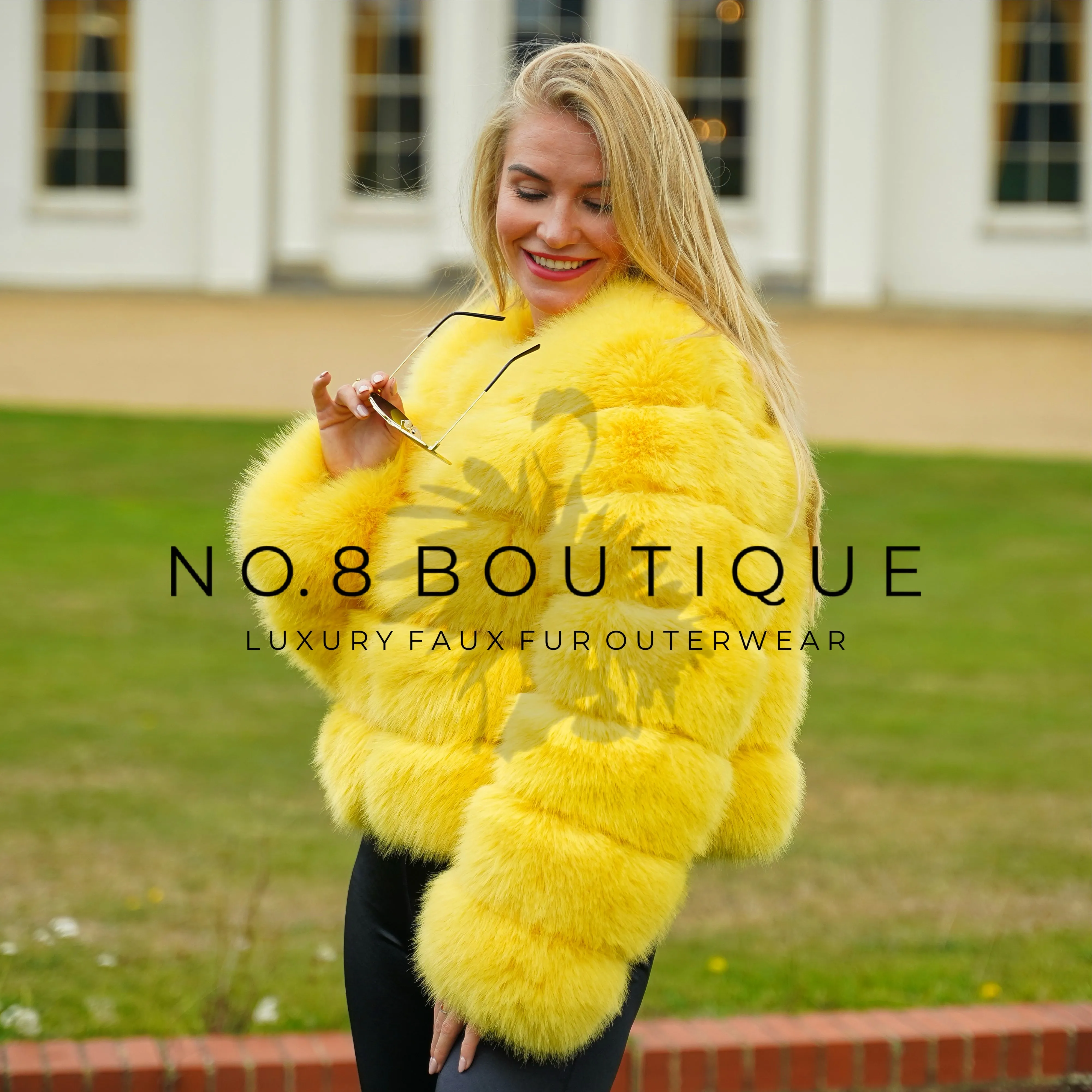 Yellow Faux Fur Jacket