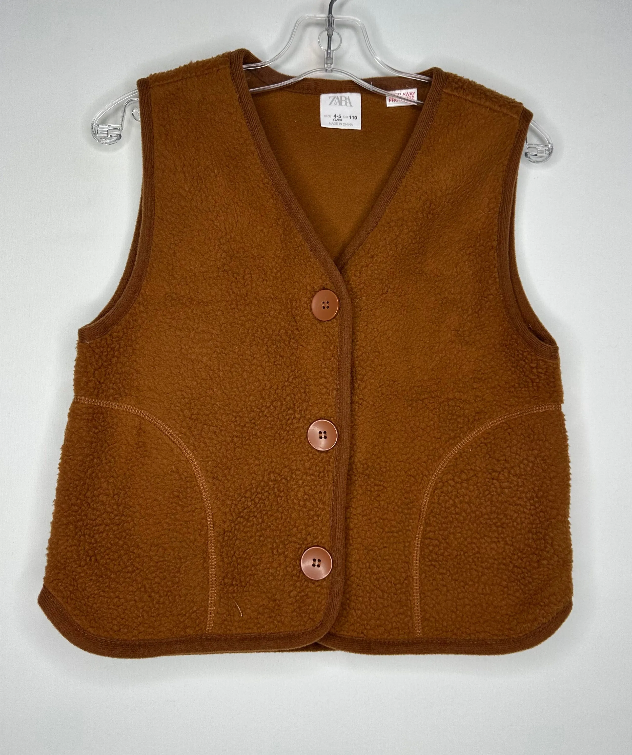 Zara Fleece Button Vest size 4-5