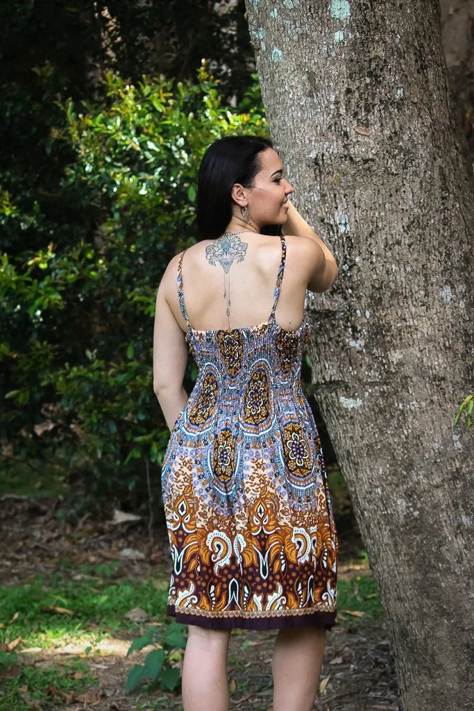 Zest Short Dress - Mandala Earth